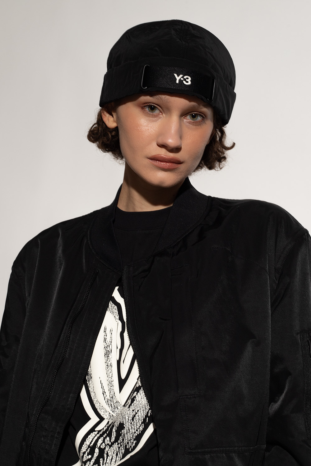 Y-3 Yohji Yamamoto Beanie with logo | Men's Accessorie | Vitkac